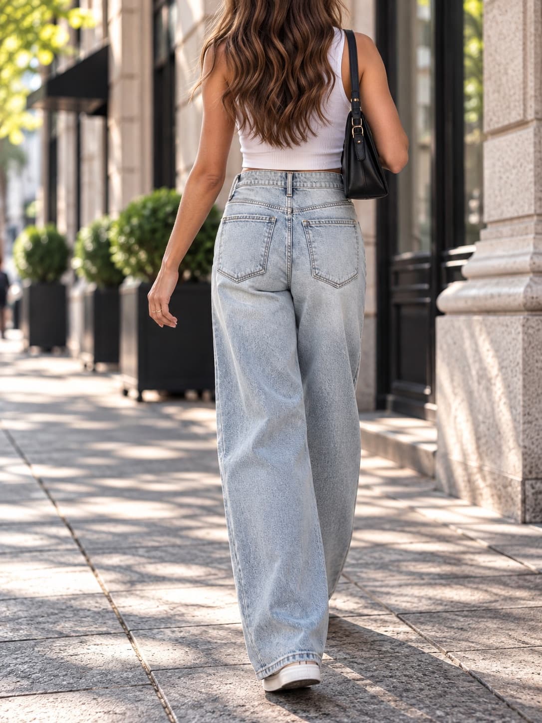 Jean wide leg — vista trasera